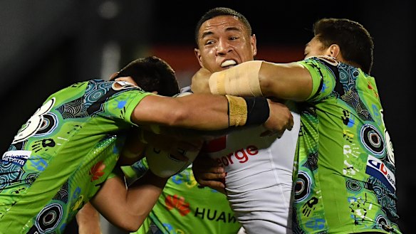 Mixed messages: Tyson Frizell's future at the Dragons has been questioned.