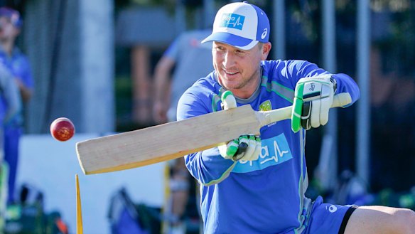 Top performer: Brad Haddin training with Australia A.