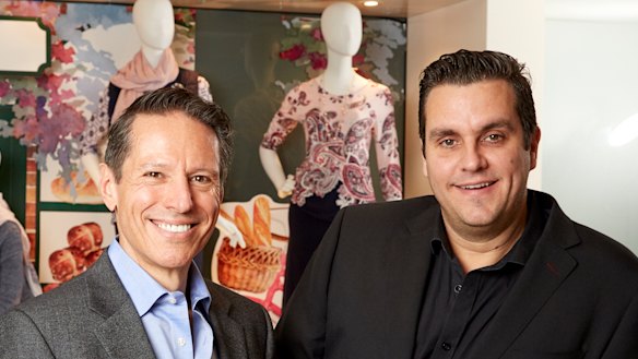 Mosaic Brands chairman Richard Facioni (left) and CEO Scott Evans.