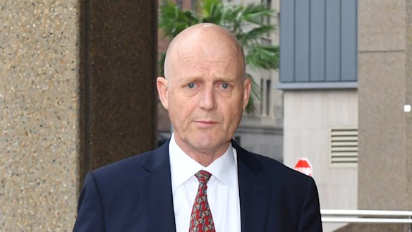David Leyonhjelm arrives at the Federal Court in Sydney on Monday.