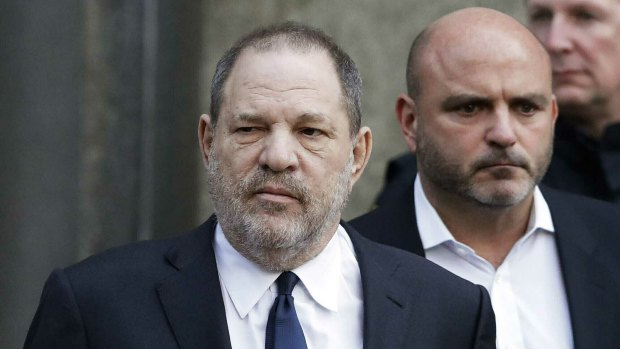 Harvey Weinstein leaves court in New York in 2018.