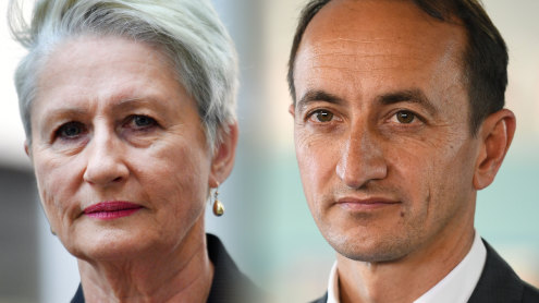 Independent candidate Dr Kerryn Phelps and the Liberal Party's Dave Sharma.