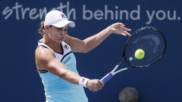 Ashleigh Barty prevailed in a hard-fought match against Estonia's Anett Kontaveit.