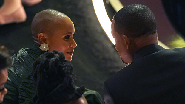 Jada Pinkett Smith and Will Smith  at the Oscars.