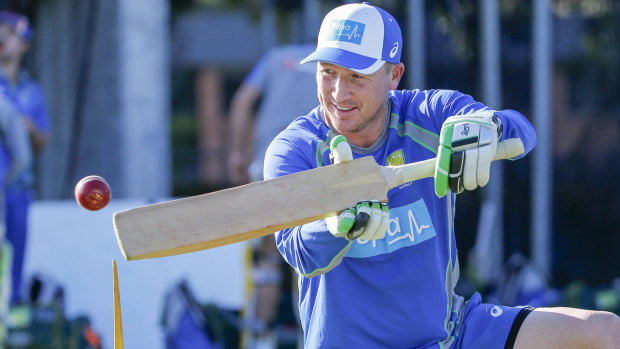 Top performer: Brad Haddin training with Australia A.