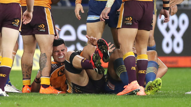 David Fifita will require ankle surgery after being injured in the tackle.