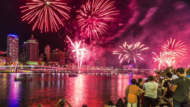 The bureau forecasts showers for New Year’s Eve in Brisbane.