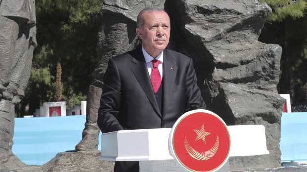 Turkey's President Recep Tayyip Erdogan has inflamed anti-Anzac sentiments as he campaigns in local elections.