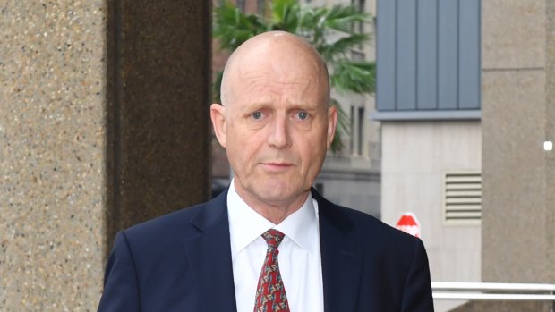 David Leyonhjelm arrives at the Federal Court in Sydney on Monday.