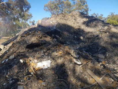 Nicholas Limbourne amassed almost 1000 cubic metres of building and other waste at his bush block, some of which was mulched or burnt.