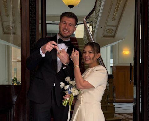 Jai Arrow with new bride Berina.