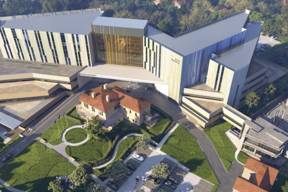 An artist’s impression of the $527 million redevelopment of Ryde Hospital, one of the hospital projects to receive additional funding in the upcoming state budget.