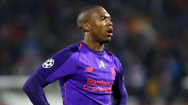 Charge: Liverpool striker Daniel Sturridge in action during last week's Champions League clash with Red Star.