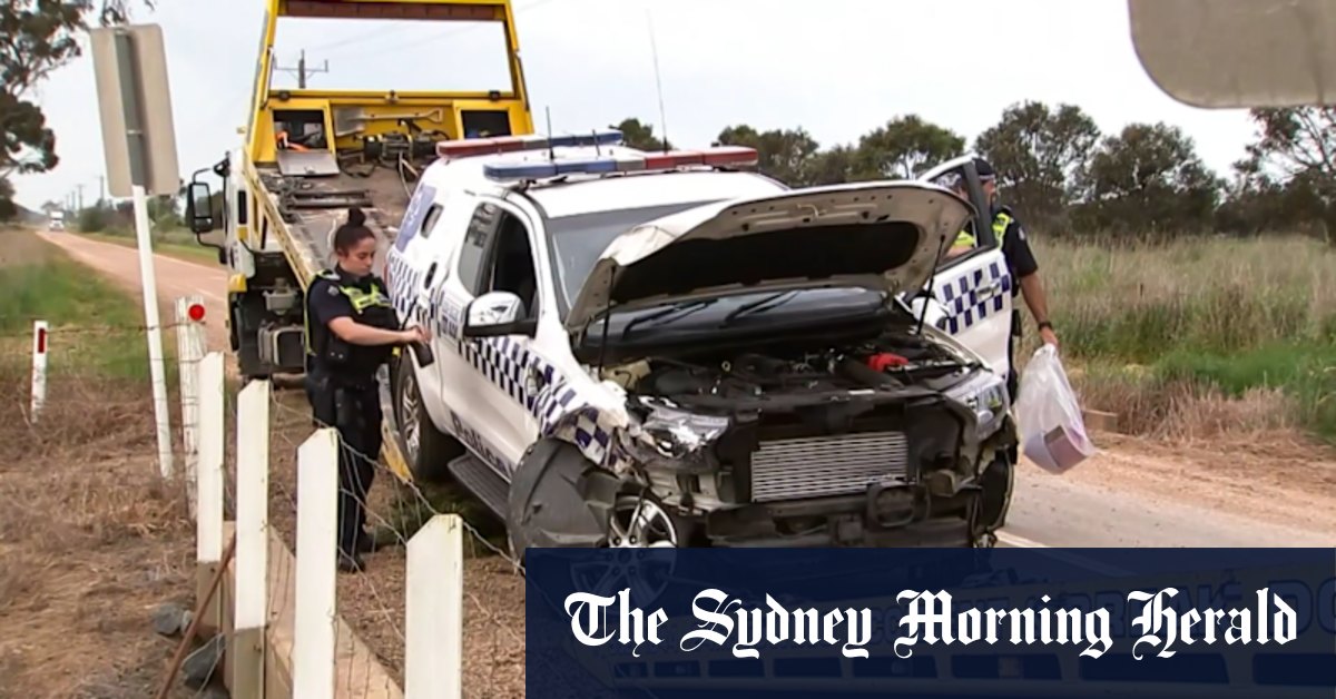Armed man at large after police car rolls during chase near Shepparton, injuring officers - Vimarsana News