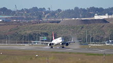 The first freight aircraft lands at Western Sydney International Airport.
