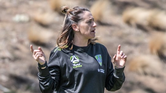 Staunch: Ex-Matilda and current Canberra United coach Heather Garriock is a strong supporter of the deposed Stajcic.