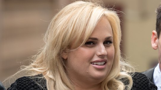 Rebel Wilson with her legal team in her defamation case against Woman's Day, including barrister Matthew Collins, QC (centre).