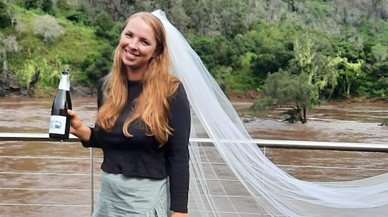 Anya Kerrigan was due to be married on Saturday at a wedding venue on the Manning River, which has been cut off by floodwaters.
