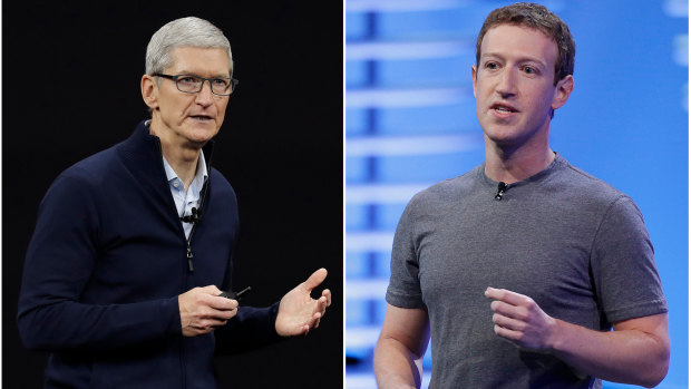 Apple CEO Tim Cook and Facebook’s Mark Zuckerberg have been locked in an ongoing slanging match. 