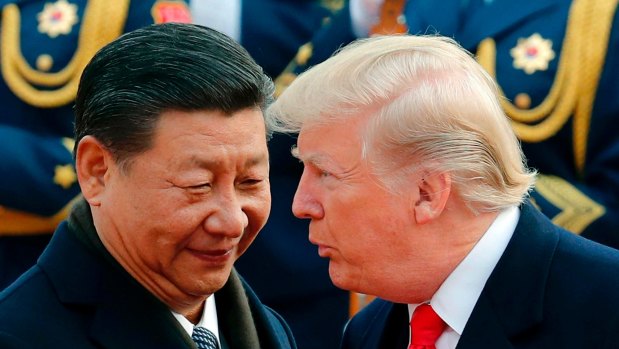 Chinese President Xi Jinping with Donald Trump in 2017:  Will China's retaliation to Trump's punitive tariffs eventually extend to LNG?