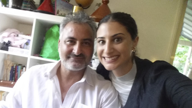Hazem Hamouda with his Australian-born daughter, Lamisse.