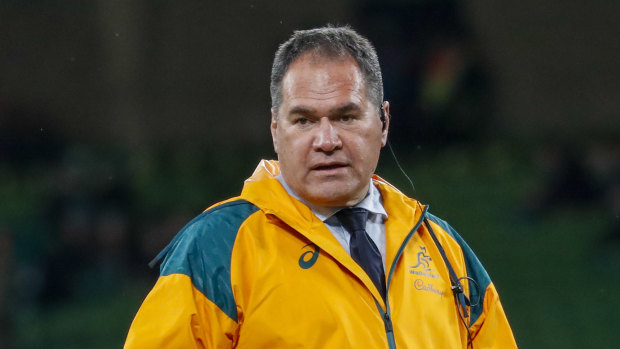 Dave Rennie before kick-off against Ireland. 