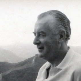 Gough Whitlam on the Great Wall of China in 1971.