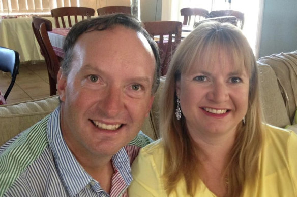 Walcha sheep grazier Mathew Dunbar with partner Natasha Beth Darcy, who has been charged with murdering him.