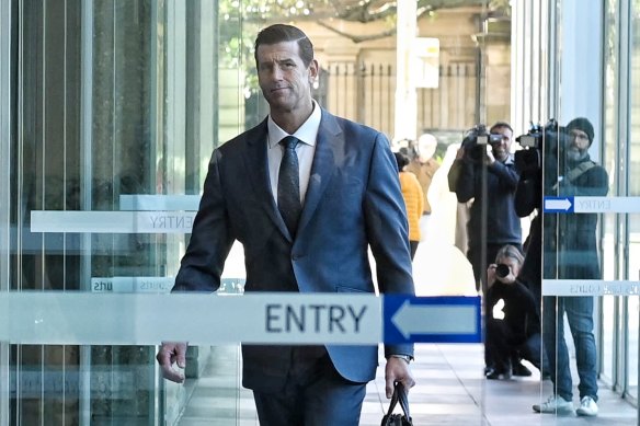 Ben Roberts-Smith arrives at court on Friday morning.