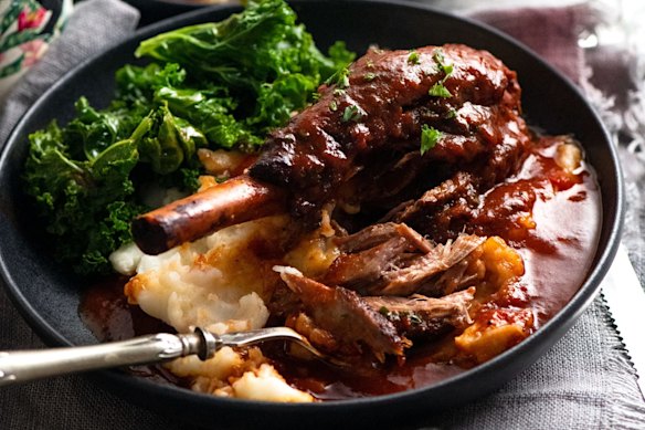 RecipeTin Eats' lamb shanks in red wine sauce.
