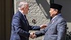 Prime Minister Anthony Albanese welcomes Indonesian President Prabowo Subianto to Kirribilli House on Wednesday.