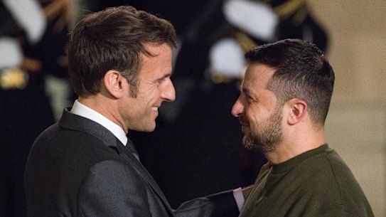 Emmanuel Macron has been a stalwart ally of President Volodymyr Zelensky after his attempts at trying to dissuade Putin from invading in 2022 failed.