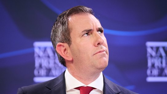 Treasurer Jim Chalmers at the National Press Club on Wednesday.