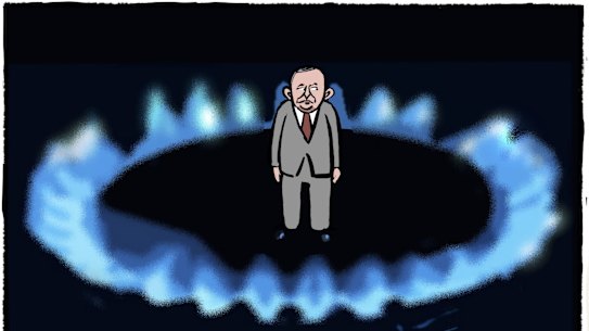 Dyson illo/artwork; re gas policy, Albanese, Age Opinion September !8 2020