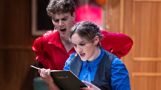 Maverick Newman and Gabbi Bolt are the perfect pairing in Murder for Two. 