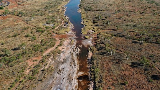 The Pilbara landscape in Roebourne, Western Australia