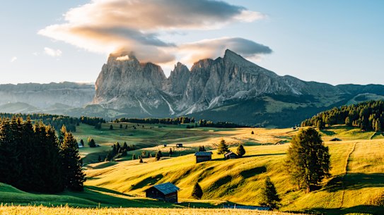 The Dolomites’ Seiser Alm – Europe’s largest high-elevation alpine meadow.