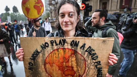 Extinction Rebellion movement set up camp in Carlton Gardens ahead of a week of protest and action. Photo by Jason South. 7th October 2019.