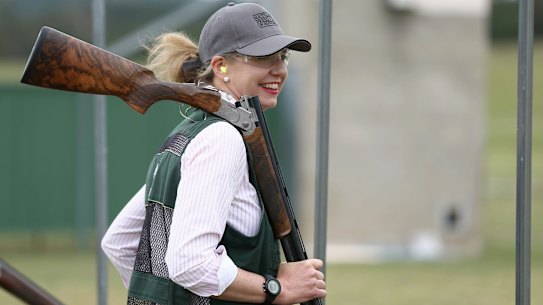 Nationals senator Bridget McKenzie at the Canberra International Clay Target Club in October 2015.