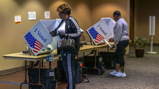 Voters cast their ballots at a polling station in Rock Hill, South Carolina.