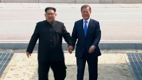 North Korean leader Kim Jong-un makes history, crosses southern border