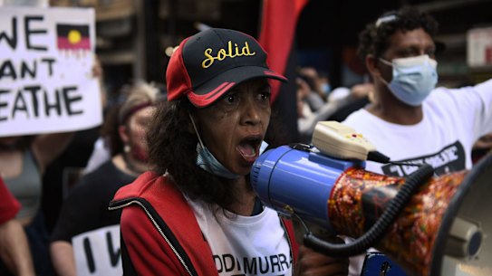 The demonstration moved from Town Hall through the city.