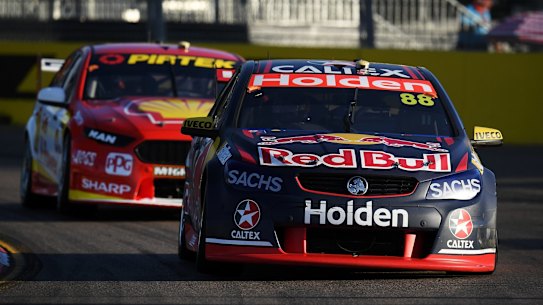 Check the record: Jamie Whincup has equalled Craig Lowndes' all-time winning record with a win in Townsville.