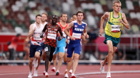 Stewart McSweyn had a front-running plan in his 1500m semi-final.