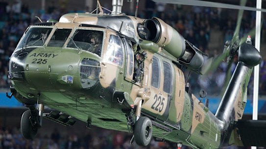 A Black Hawk helicopter.