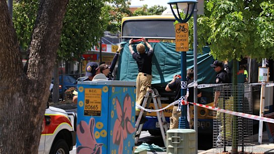 Emergency services react to the attack.