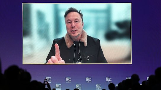 An at-times combative Elon Musk appeared by video link at the Qatar Economic Forum.