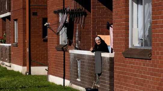 A resident of Fairfield enjoys the sun, during Sydney’s lockdown.  