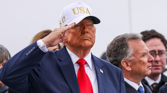 The personal cost of the war is already being felt. Donald Trump at the weekend ceremony honoring six soldiers killed in Kuwait.