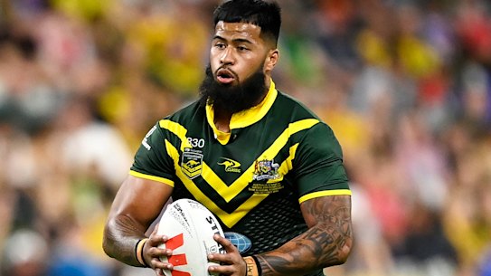 Payne Haas playing for Australia.